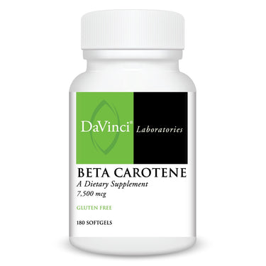 Front of the DaVinci Beta Carotene bottle