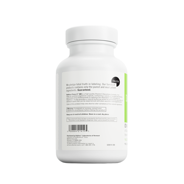 Product Facts on left side of the DaVinci Poten-C® 500 bottle