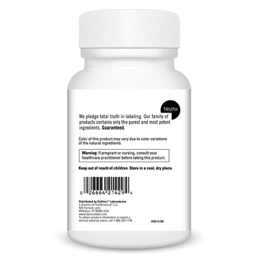 Product Facts on left side of the DaVinci Chewable C-300 bottle