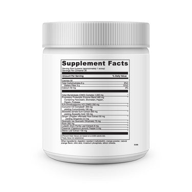 Product Facts on right side of the DaVinci ENZ-Flame™ bottle