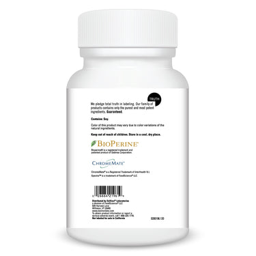 Product Facts on left side of the DaVinci Spectra™ Man bottle