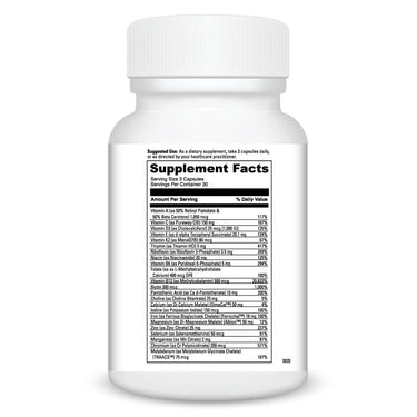 Product Facts on right side of the DaVinci Daily Best™ Women bottle