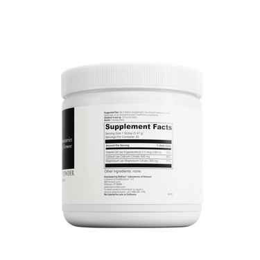 Product Facts on right side of the Cal-Mag Citrate Powder