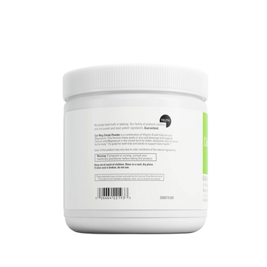 Product Facts on left side of the Cal-Mag Citrate Powder