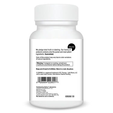 Product Facts on leftt side of the DaVinci Perna® Pro bottle