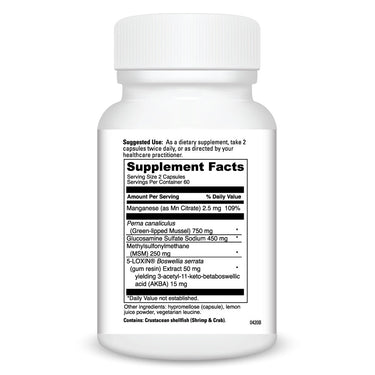 Product Facts on right side of the DaVinci Perna® Pro bottle