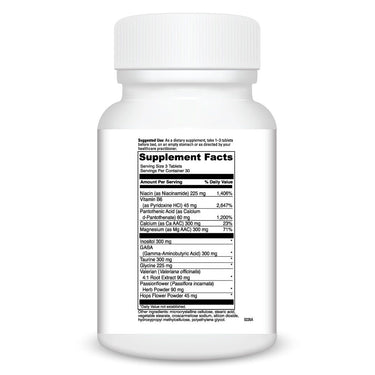 Product Facts on right side of the DaVinci Valer Amino™ bottle