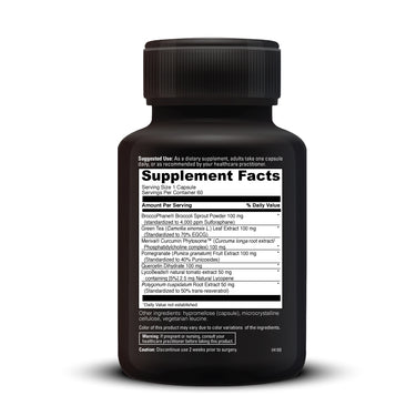 Product Facts on right side of the DaVinci Phyto Benefits™ bottle