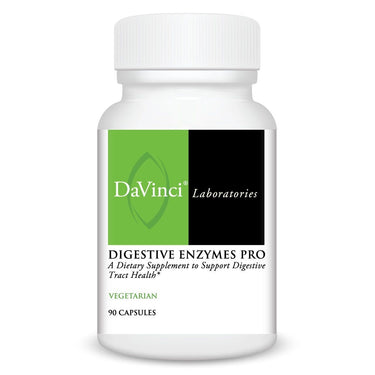 Front of the DaVinci Digestive Enzymes Pro bottle
