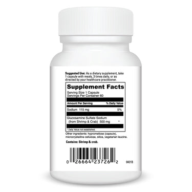 Glucosamine Sulfate Right Bottle Image