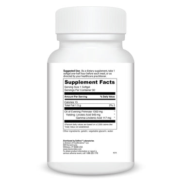 Product Facts on right side of the DaVinci Gamma-Lin™ 1300 bottle
