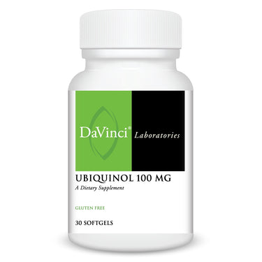 Front of the DaVinci Ubiquinol 100MG bottle