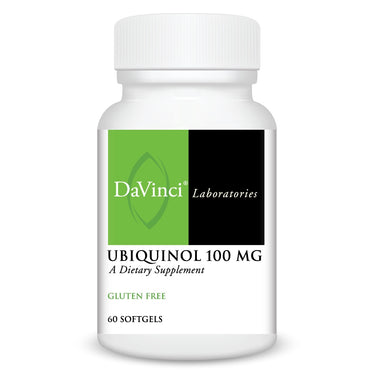 Front of the DaVinci Ubiquinol 100MG bottle