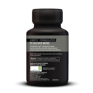 Product Facts on left side of the DaVinci Immuno Benefits™ bottle