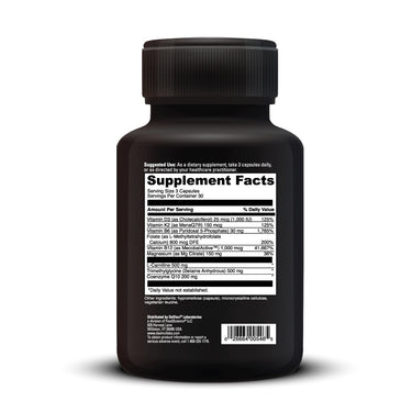 Product Facts on left side of the DaVinci Cardio Benefits™ bottle