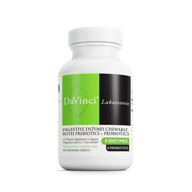 Digestive Enzymes Chewable with Prebiotics + Probiotics Front