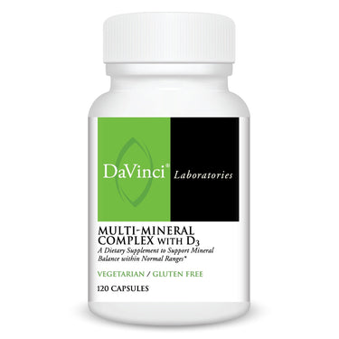 Front of the DaVinci Multi-Mineral Complex with D3 bottle