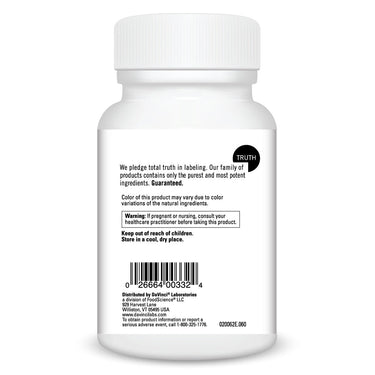 Product Facts on left side of the DaVinci 5-MTHF 1 MG bottle