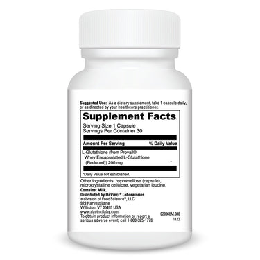 Glutathione Right side bottle image