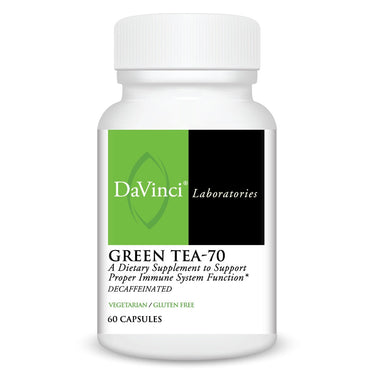 Front of the DaVinci Green Tea-70 bottle
