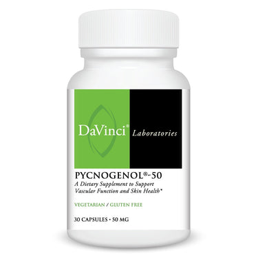 Front of the DaVinci Pycnogenol®-50 bottle