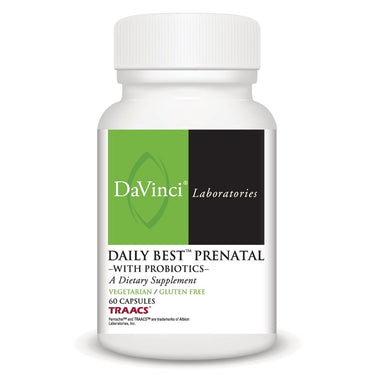 Front of the DaVinci Daily Best Prenatal bottle