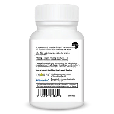 Product Facts on left side of the DaVinci Sleep Complete bottle