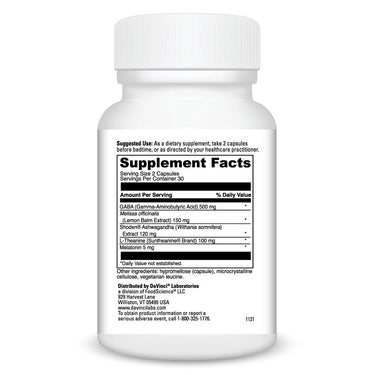 Product Facts on right side of the DaVinci Sleep Complete bottle