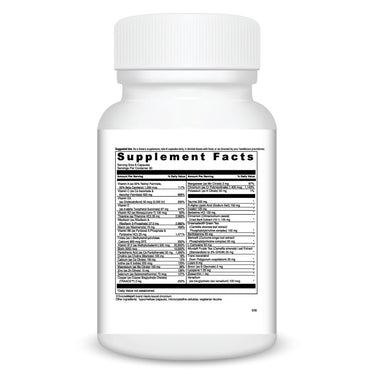 Product Facts on right side of the DaVinci Metabolic Multi bottle