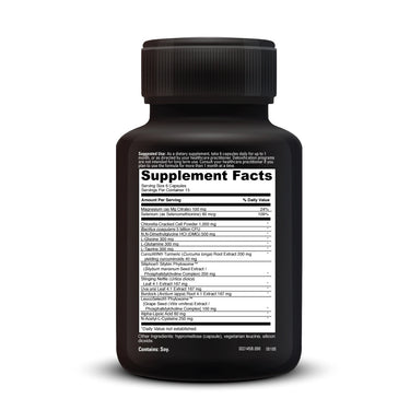 Product Facts on right side of the DaVinci Detox Benefits™ bottle
