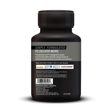Product Facts on left side of the DaVinci Neuro Benefits™ bottle
