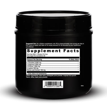 Product Facts on right side of the DaVinci Nitro Benefits™ jar