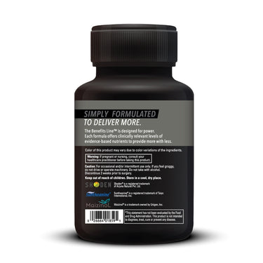 Product Facts on left side of the DaVinci Sleep Benefits™ Melatoinin Free bottle