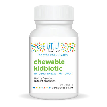 Front of the DaVinci Chewable Kidbiotic bottle